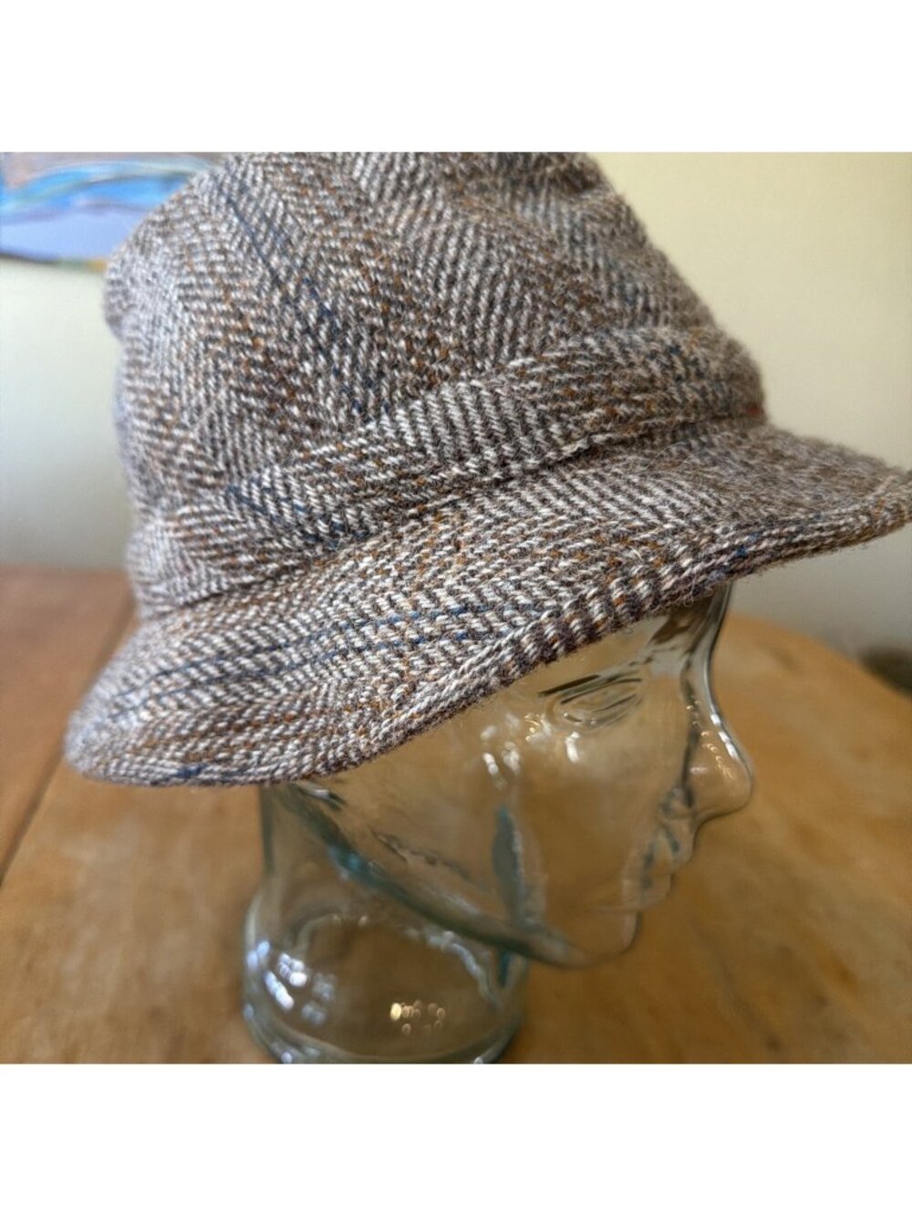 Vtg Jonathan Richard Irish Ireland Wool Tweed Walking Bucket Fedora Hat Sz 6 7/8